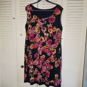 Reversible Dress Flower and Dark Blue